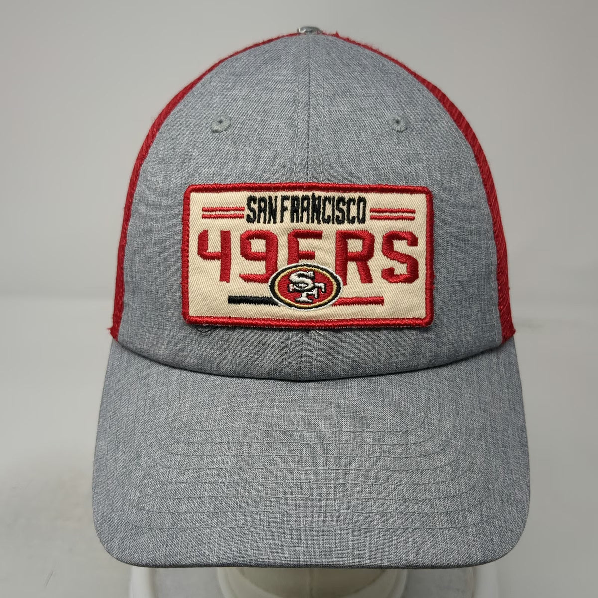 NFL Team Apparel San Francisco 49ers Gray Red One Size Trucker Hat Mesh Snapback