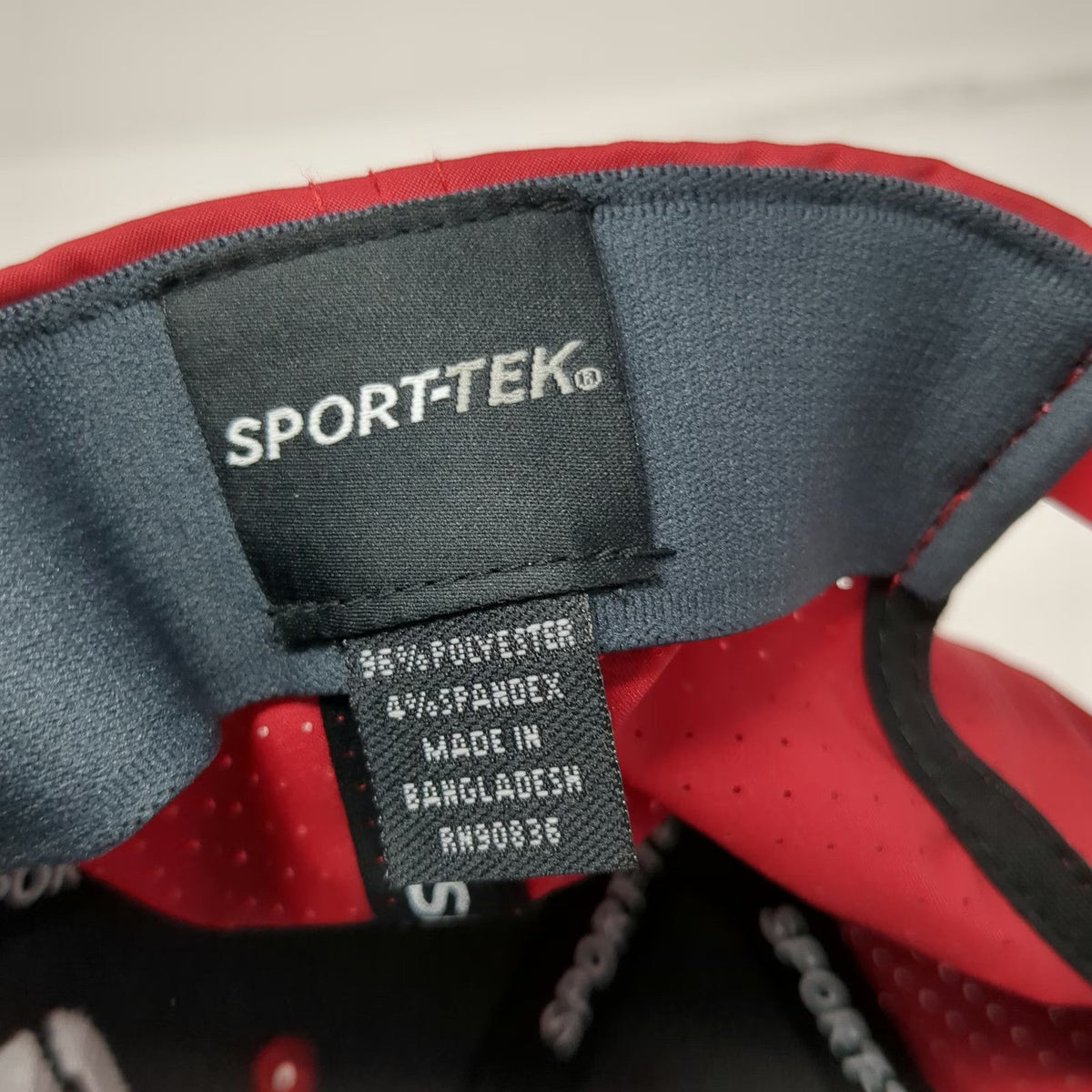 Sport-Tek Trucker Hat Red One Size Hirning GMC Laser Cut Performance Snapback
