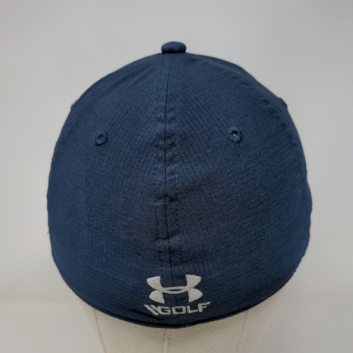 Under Armour Golf Fitted Hat Blue Medium/Large Embroidered Classic Fit