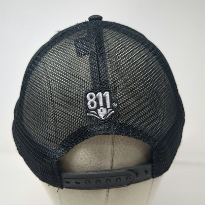 Pukka Marathon Pipe Line LLC 811 Logo Trucker Hat Black One Size Snapback Mesh