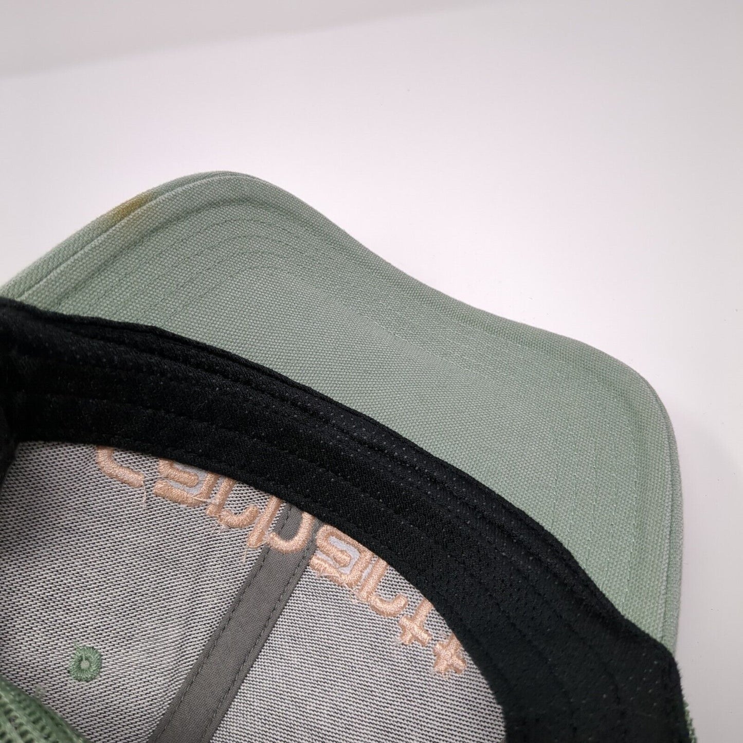 Carhartt Snapback Mesh Back Trucker Hat Green One Size Embroidered