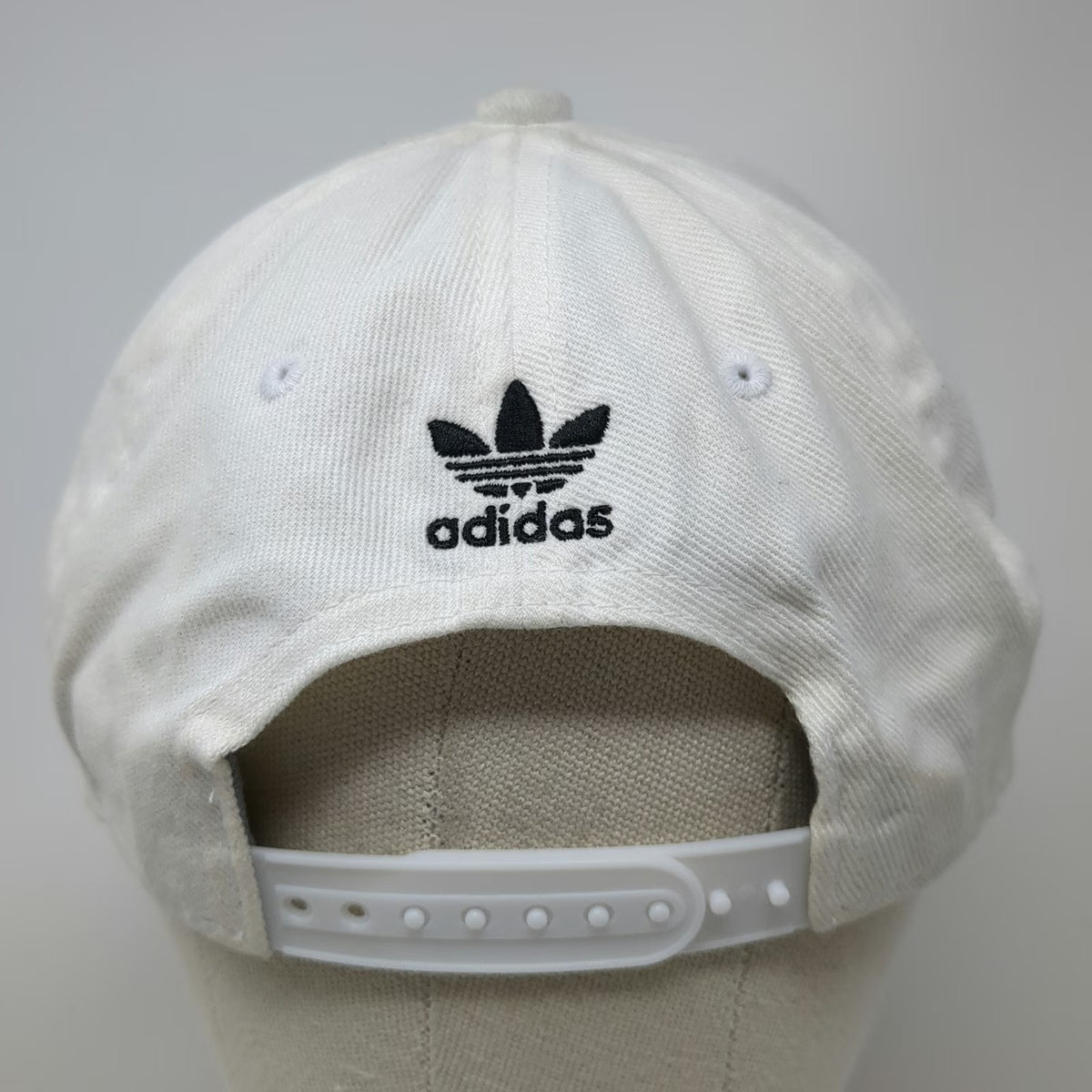 Adidas Baseball Cap White One Size Trefoil Logo Snapback Embroidered Cotton Hat