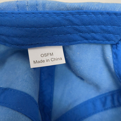Unbranded Strapback Hat Blue One Size Solid Blank Adjustable 6 Panel