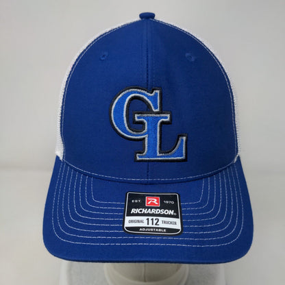 Richardson Snapback Trucker Hat Blue Adjustable Embroidered Letters