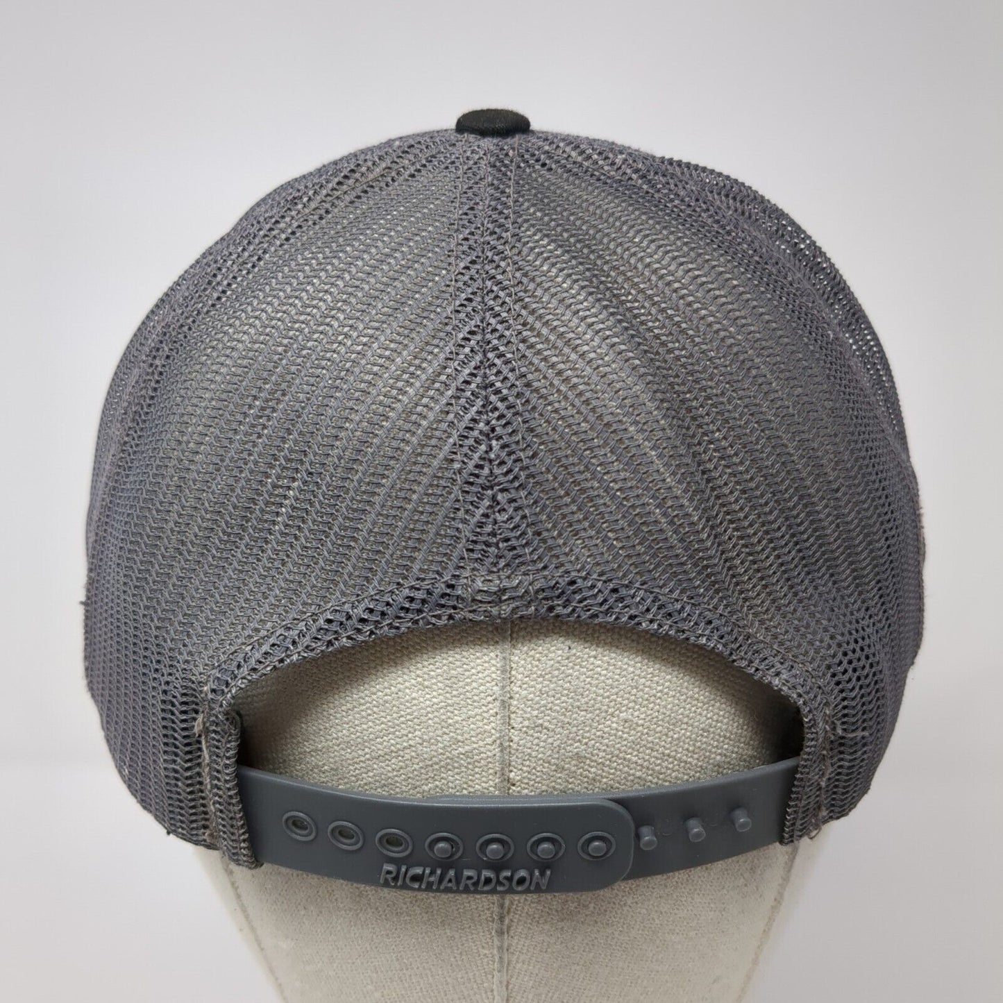 Inventure Snapback Trucker Hat Black One Size Adjustable Mesh Back Richardson