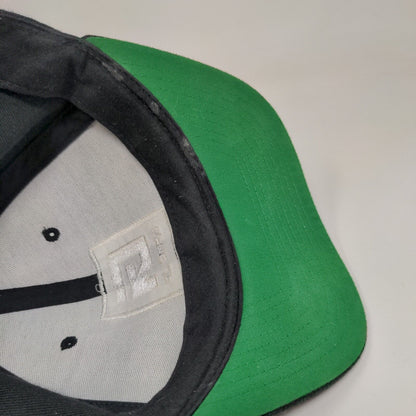 Game Up Snapback Hat Black OSFA Embroidered 6 Panel Sport-Tek