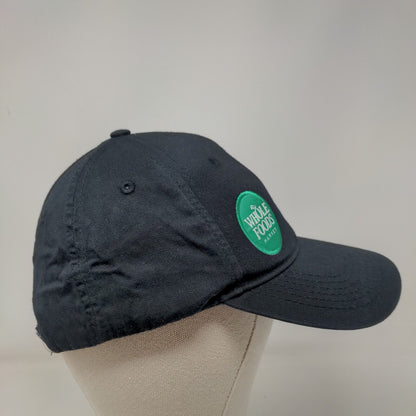 Whole Foods Market Blue OSFM Strapback Hat Adjustable Embroidered Vented Holes