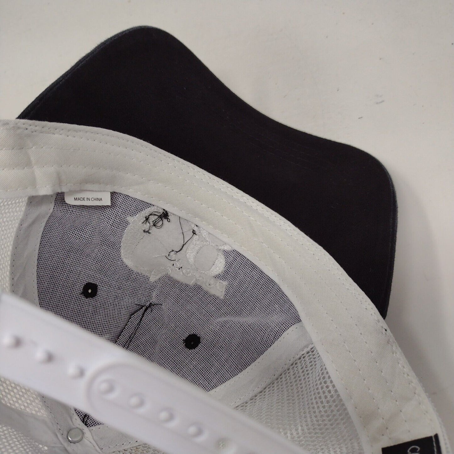 Crooked 8 Snapback Mesh Back Trucker Hat Black OSFA Cap America