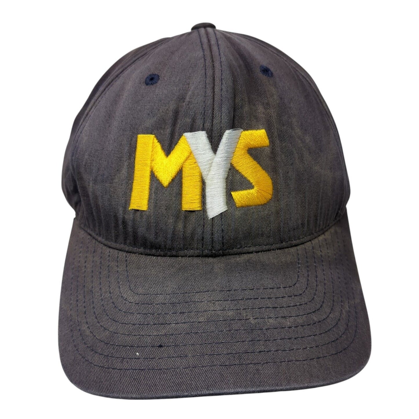 MYS Fitted Hat Blue 7 3/8-8 Stretch Solid Embroidered Pacific Headwear