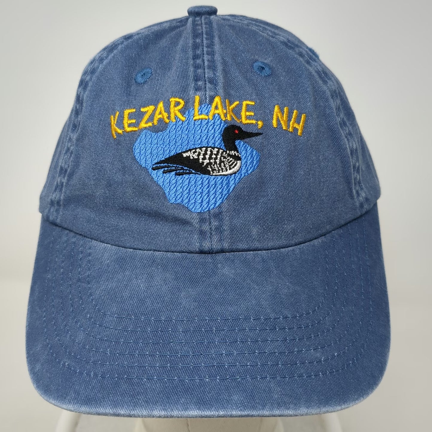 Fort Authority Baseball Cap Blue One Size Hat Kezar Lake NH Loon Embroidered
