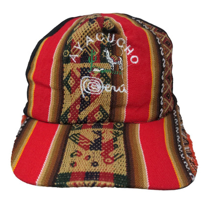 Ayacucho Peru Strapback Hat Multicolor One Size Adjustable Embroidered Boho