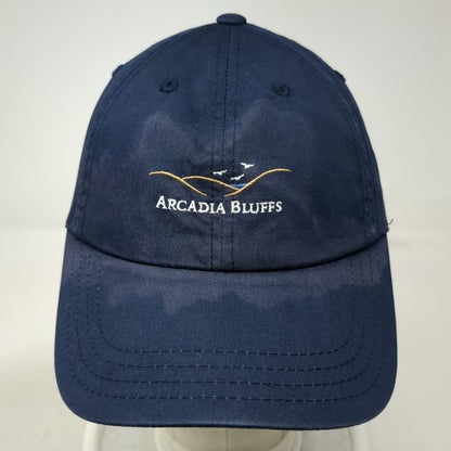 American Needle Baseball Cap Blue One Size Arcadia Bluffs Golf Hat Strapback