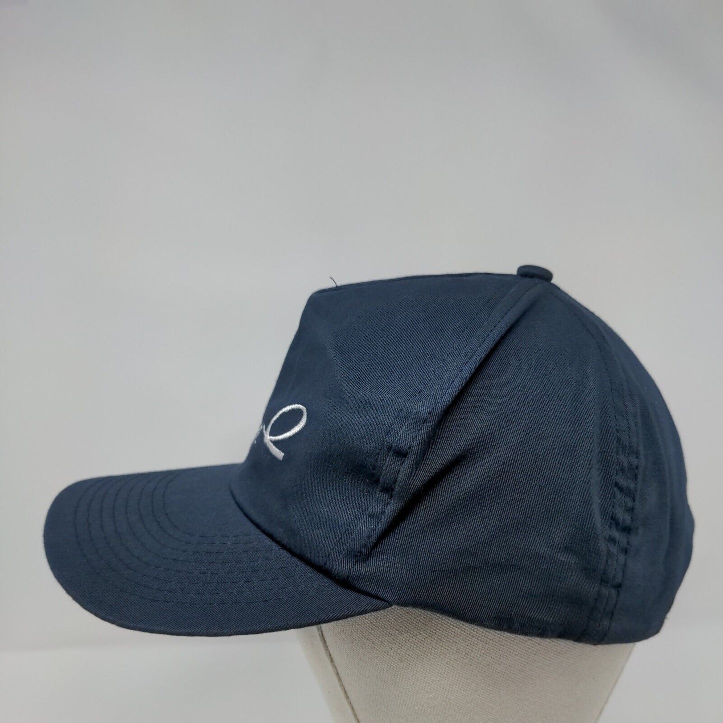 Qwest Snapback Hat Blue OSFA Adjustable Embroidered Solid Cintas