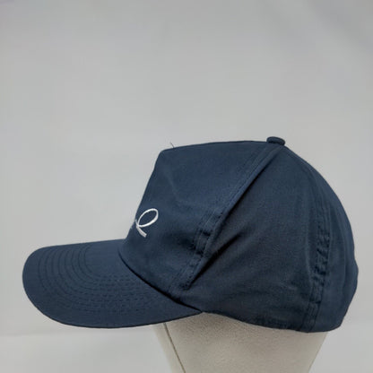 Qwest Snapback Hat Blue OSFA Adjustable Embroidered Solid Cintas
