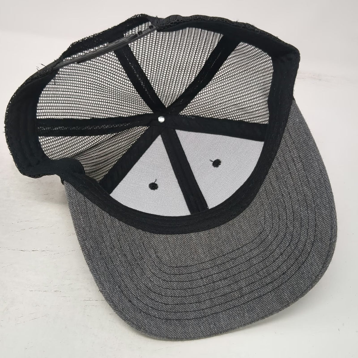 Felling Trailers Trucker Hat Gray OSFM Mesh Back Snapback Logo Patch Work Cap