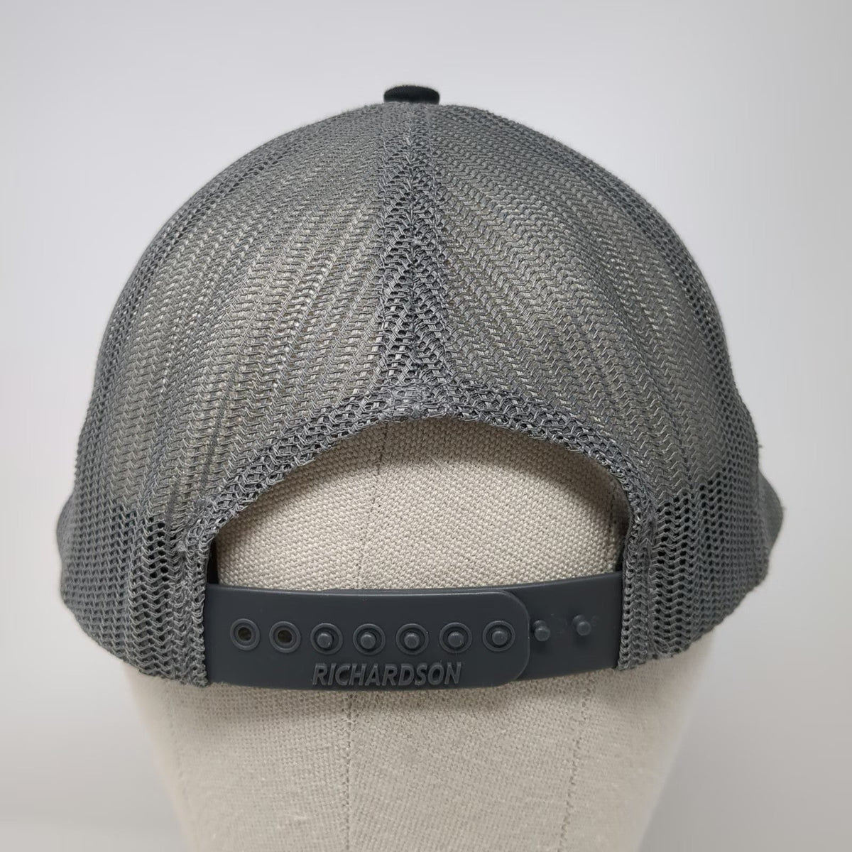 Richardson Trucker Hat Black Gray One Size Lombardo Sporting Arms Snapback Mesh