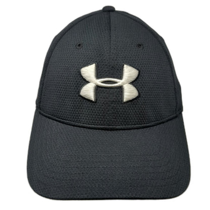 Under Armour Baseball Cap Black L Blitzing Embroidered Logo Fitted Athletic Hat