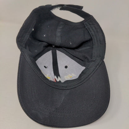 No New Friends Strapback Hat Black OSFA Adjustable Embroidered 6 Panel