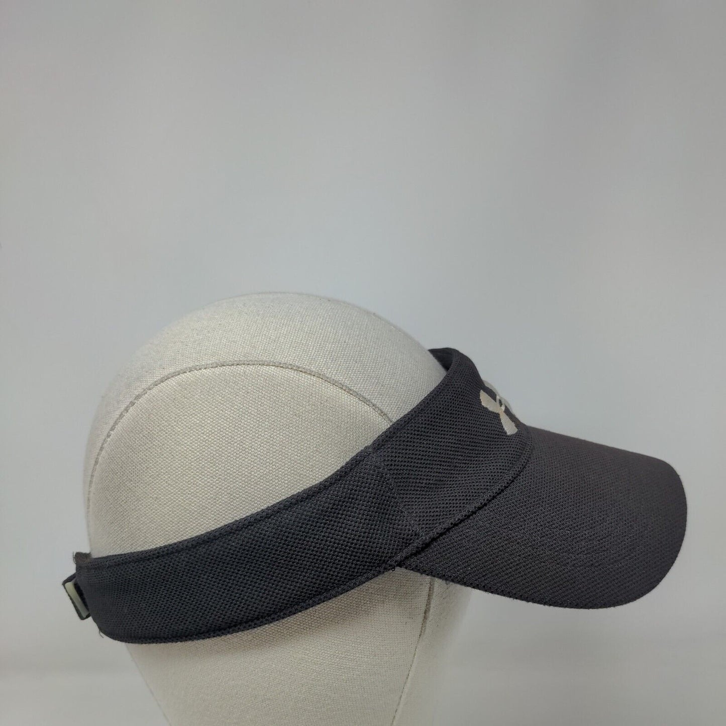 Under Armour Strapback Visor Hat Black OSFA Adjustable Embroidered