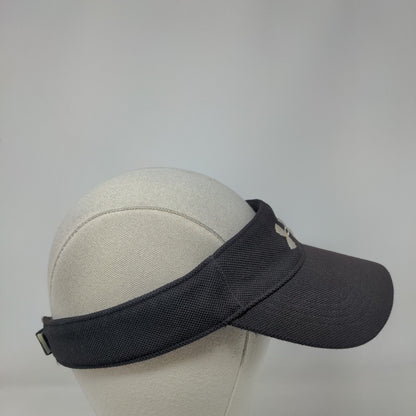 Under Armour Strapback Visor Hat Black OSFA Adjustable Embroidered