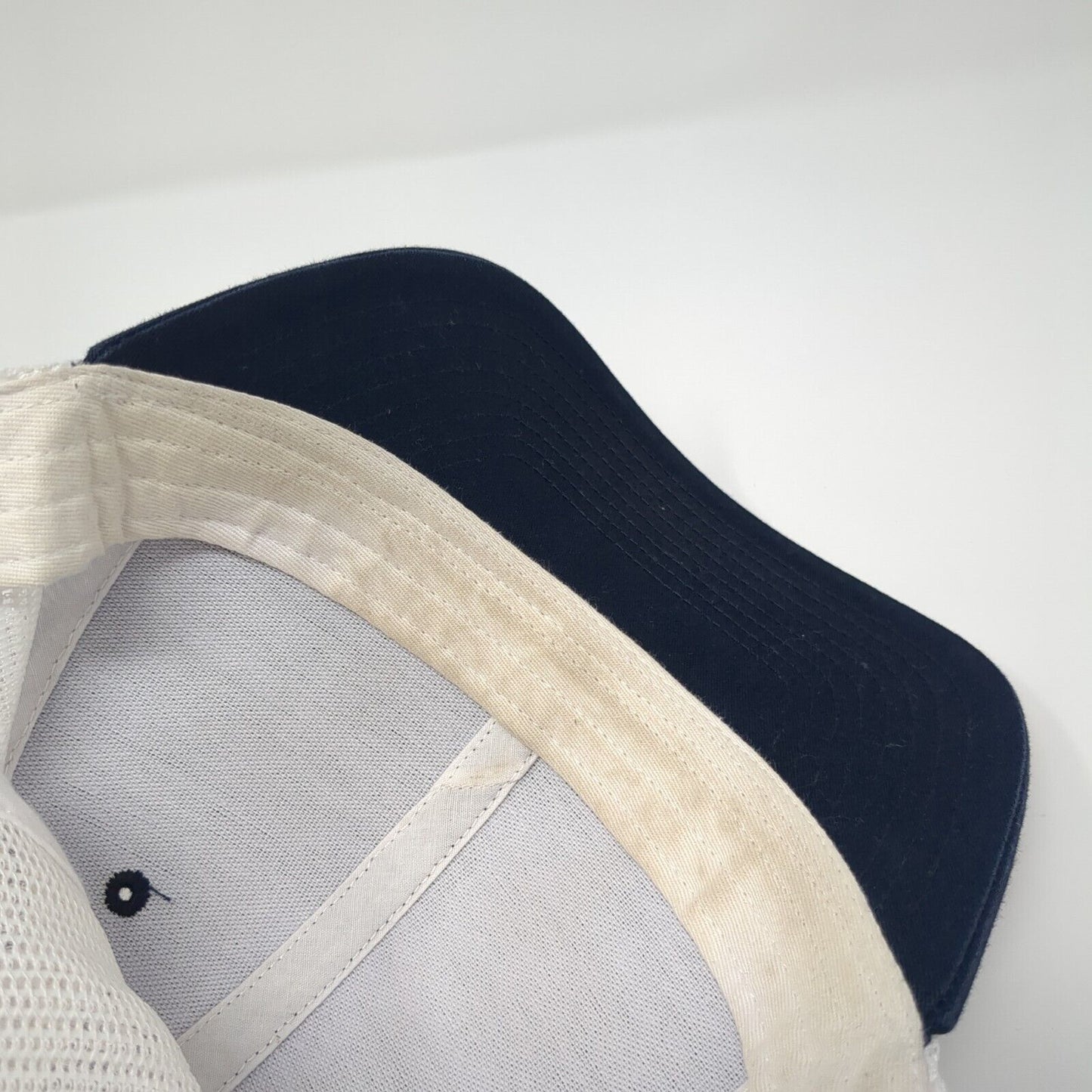 Dayville Mercantile Patch Snapback Trucker Hat Blue One Size Mesh Back