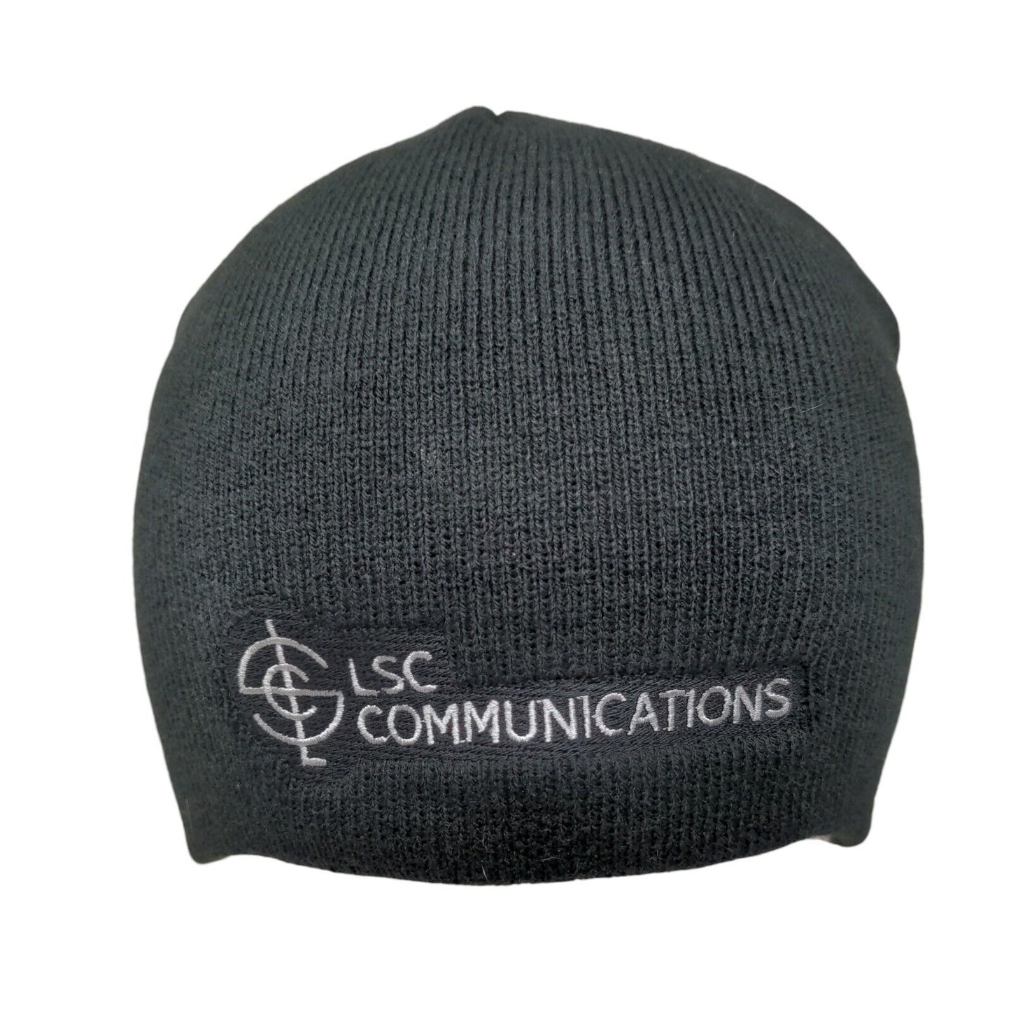 LSC Communications Knit Beanie Hat Black One Size Embroidered Hit Wear