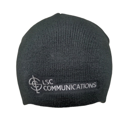 LSC Communications Knit Beanie Hat Black One Size Embroidered Hit Wear