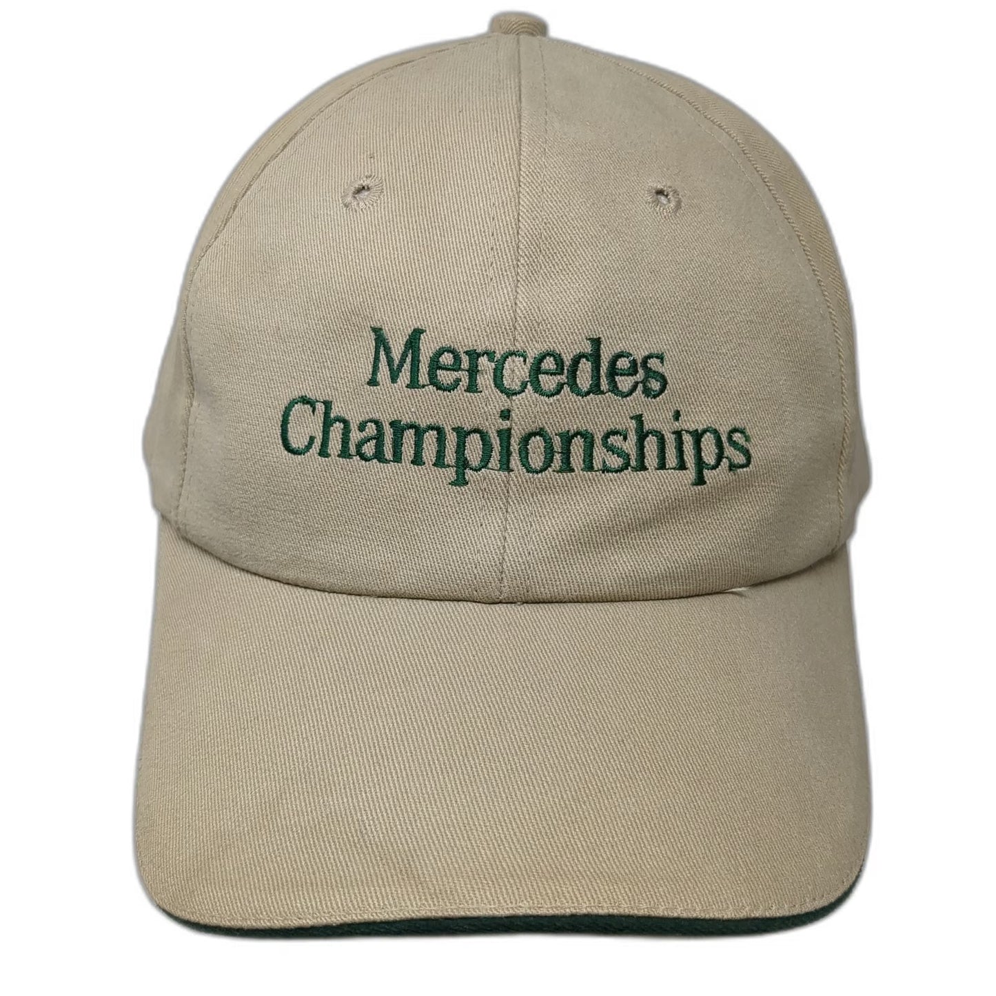 Texace Mercedes Championships Baseball Cap Beige Green One Size Made in USA Hat