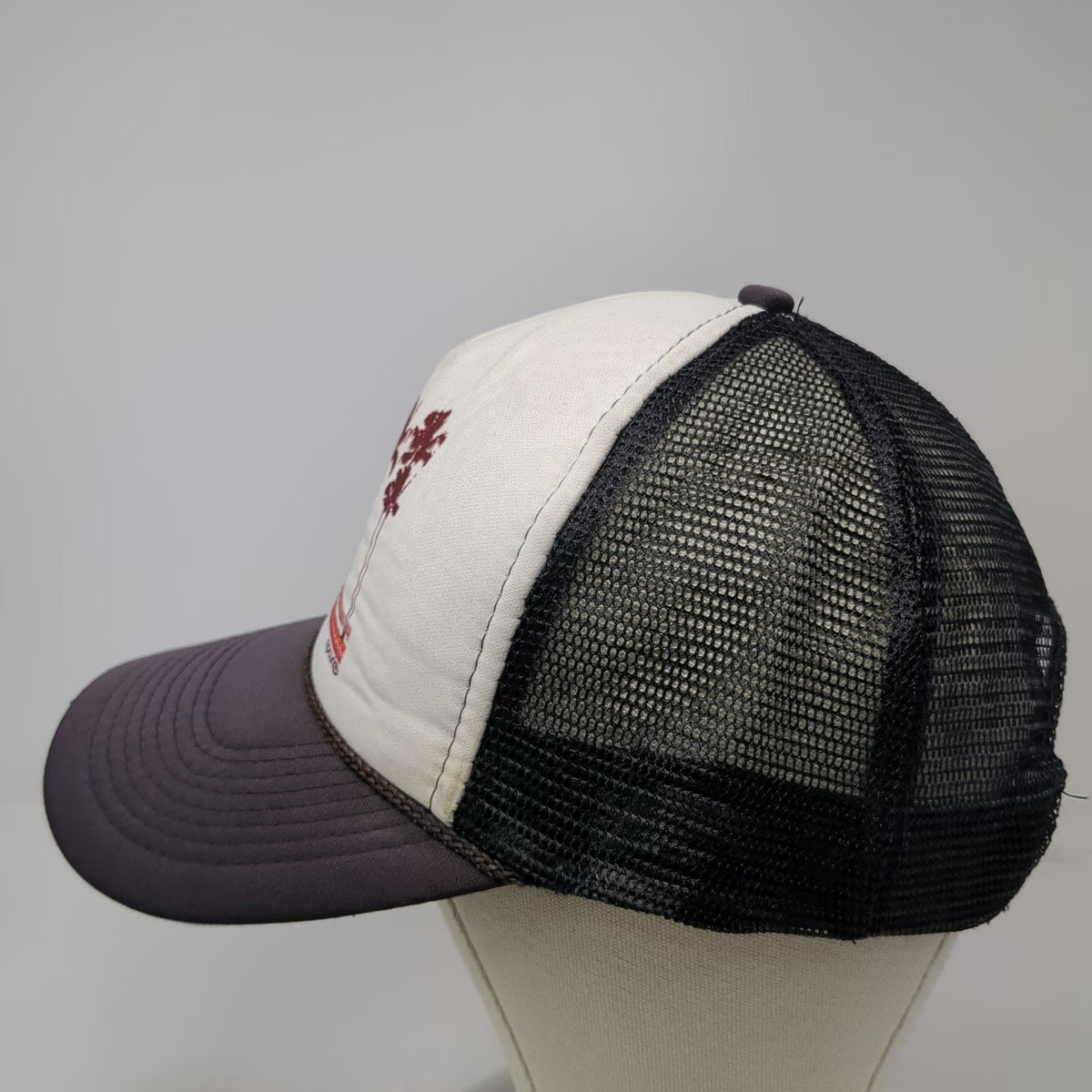 Rip Curl Trucker Hat Purple White One Size Palm Tree Van Surf Mesh Back Hat