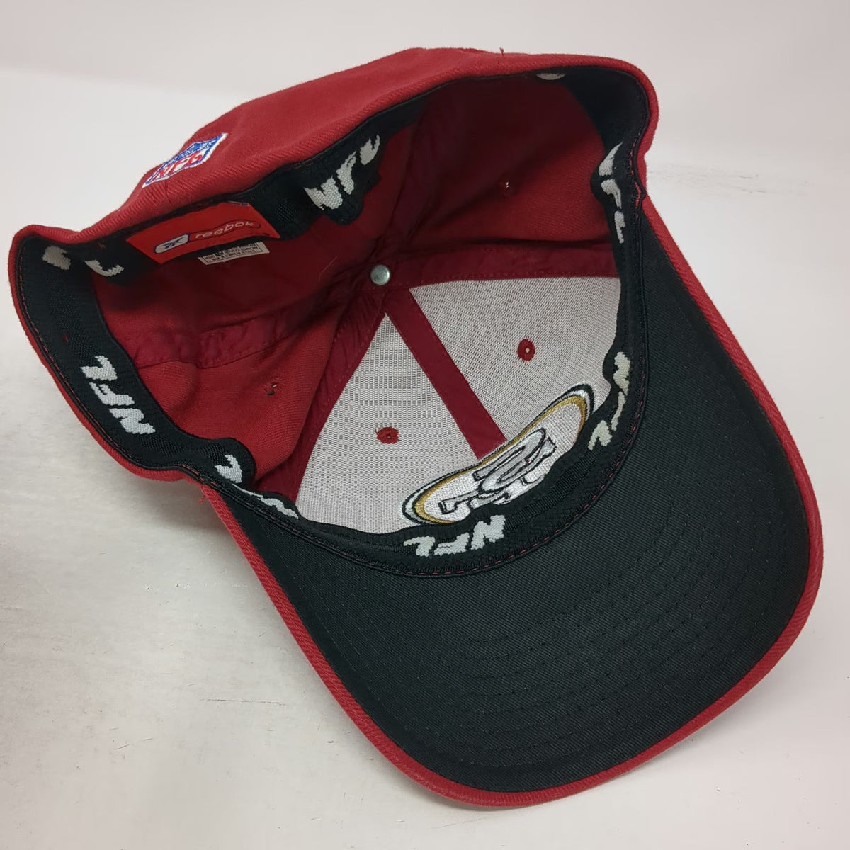 San Francisco 49ers NFL Reebok Red Cap One Size Stretch Fit Embroidered Logo Hat
