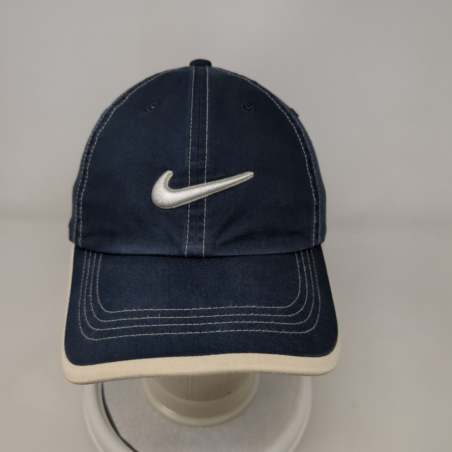 Nike Golf Strapback Hat Blue One Size Adjustable Embroidered Swoosh 6 Panel