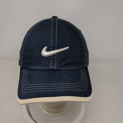 Nike Golf Strapback Hat Blue One Size Adjustable Embroidered Swoosh 6 Panel