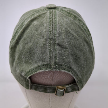 Wild Slideback Hat Green OSFM Adjustable Embroidered 6 Panel Vented Holes Cotton