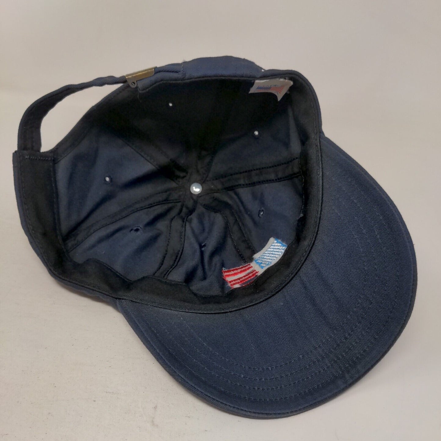 Walker16 Slideback Hat Blue One Size Adjustable Embroidered Vented Holes 6 Panel
