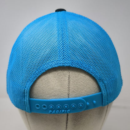 Pacific Headwear Trucker Hat Black Blue One Size Bowfishing Store Mesh Snapback