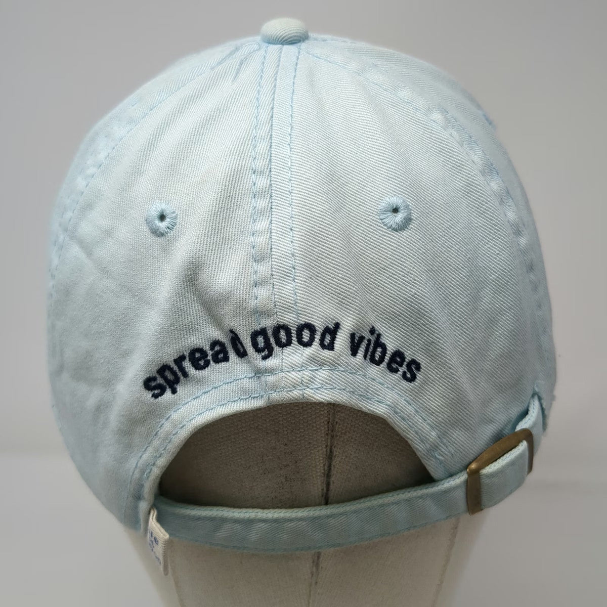 Life is Good Baseball Cap Blue One Size Peace Sign Spread Good Vibes hat