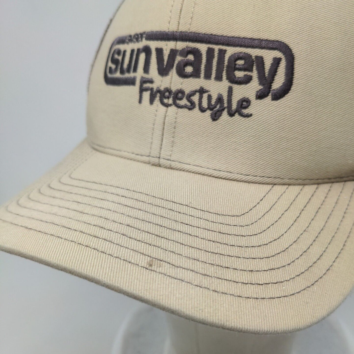SVSEF Sun Valley Freestyle Snapback Trucker Hat Tan OS Adjustable Richardson
