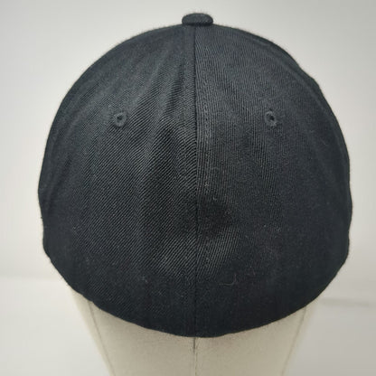 Flexfit Baseball Cap Black XL Ryder Logo Silver Embroidery Elastic Fitted hat