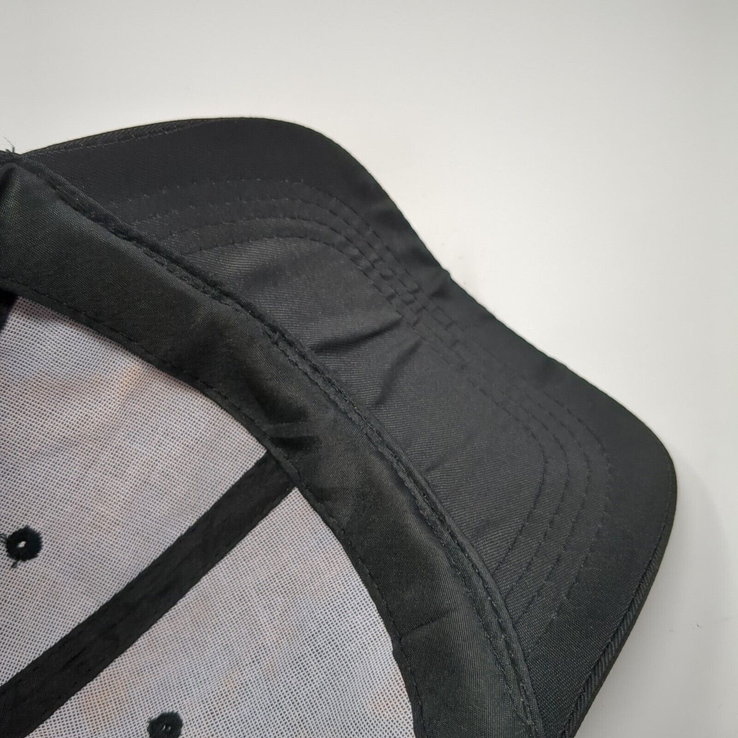 Unbranded Strapback Hat Black One Size Adjustable Vented Holes 6 Panel Blank