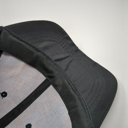 Unbranded Strapback Hat Black One Size Adjustable Vented Holes 6 Panel Blank