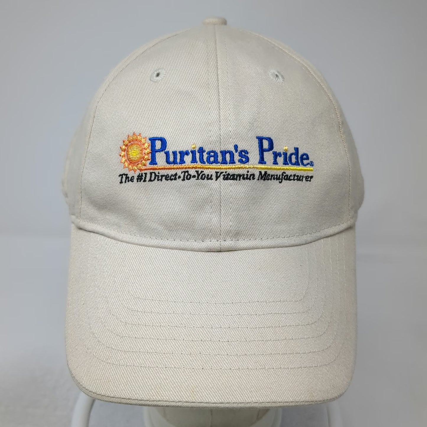 Baseball Cap Beige One Size Puritan's Pride Vitamin Promo Strapback Cotton Hat