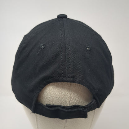 George Strapback Hat Black One Size Adjustable Vent Holes Blank Outdoor