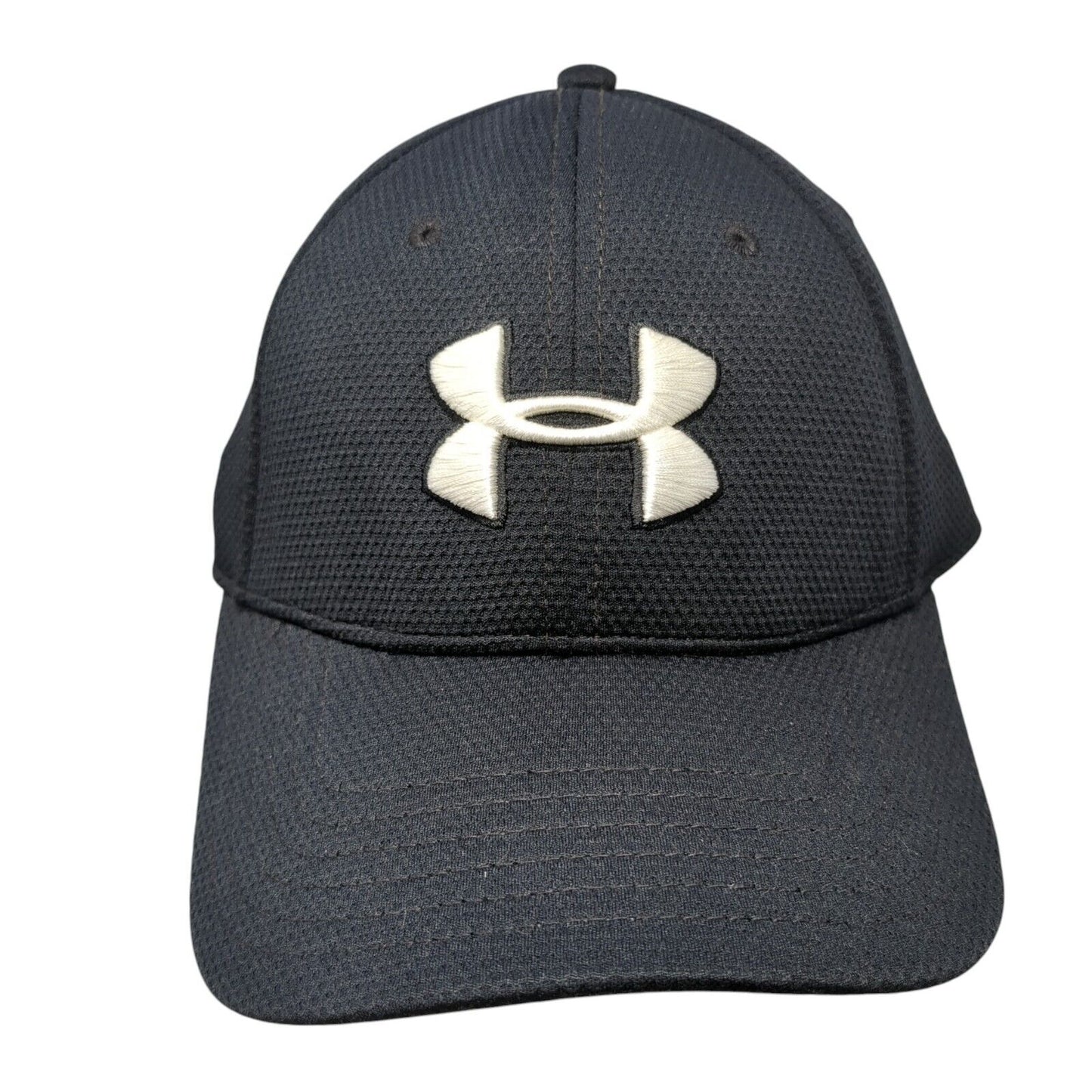 Under Armour Fitted Hat Black Size L/XL Embroidered Vented Holes 6 Panel