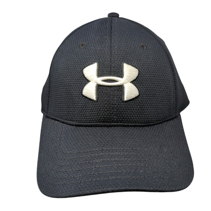 Under Armour Fitted Hat Black Size L/XL Embroidered Vented Holes 6 Panel