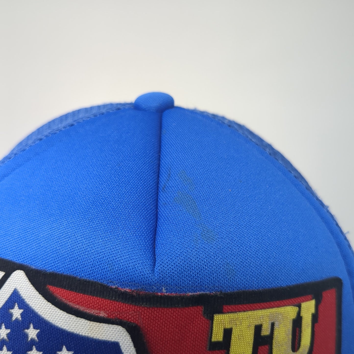 Junior Tu Papa Snapback Trucker Hat Blue One Size Mesh Back Adjustable