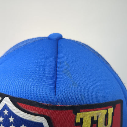 Junior Tu Papa Snapback Trucker Hat Blue One Size Mesh Back Adjustable