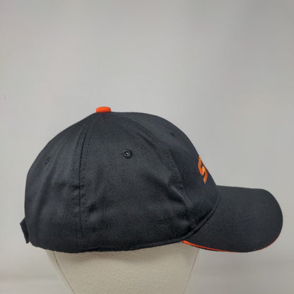 STIHL Strapback Hat Black One Size Adjustable Embroidered Vented Holes 6 Panel