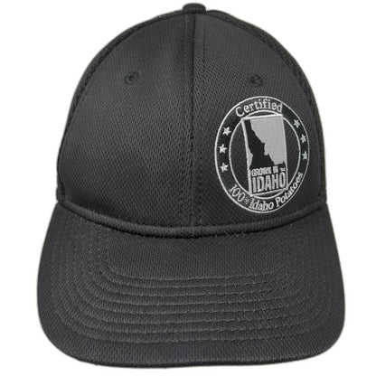 Baseball Cap Black L Mesh Back Stretch Fit Idaho Potatoes Certified Grown Hat