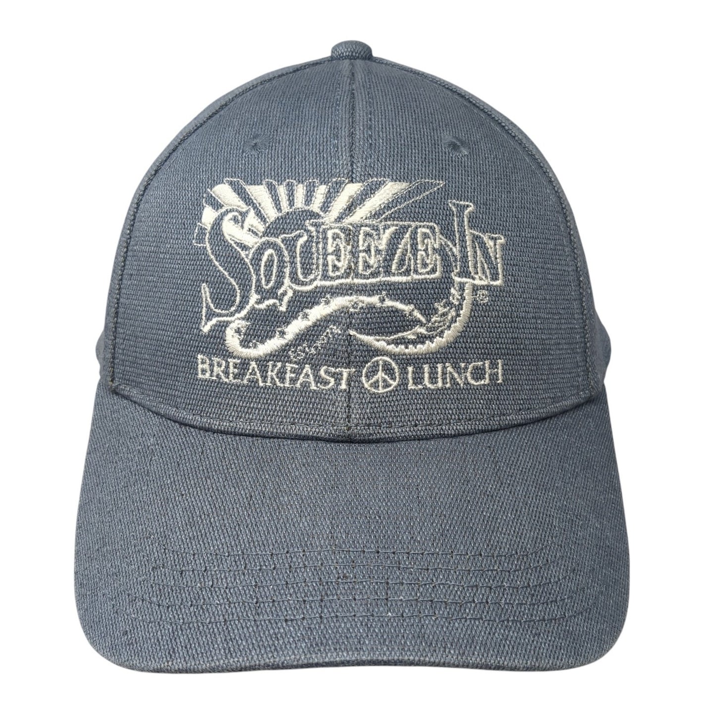 Squeeze In Breakfast & Lunch Snapback Hat Gray One Size Adjustable