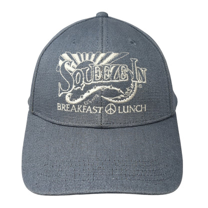 Squeeze In Breakfast & Lunch Snapback Hat Gray One Size Adjustable